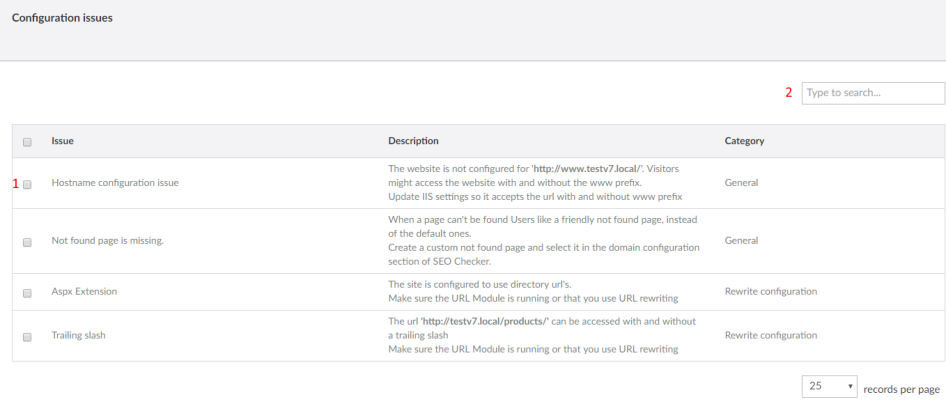 Configuration errors overview